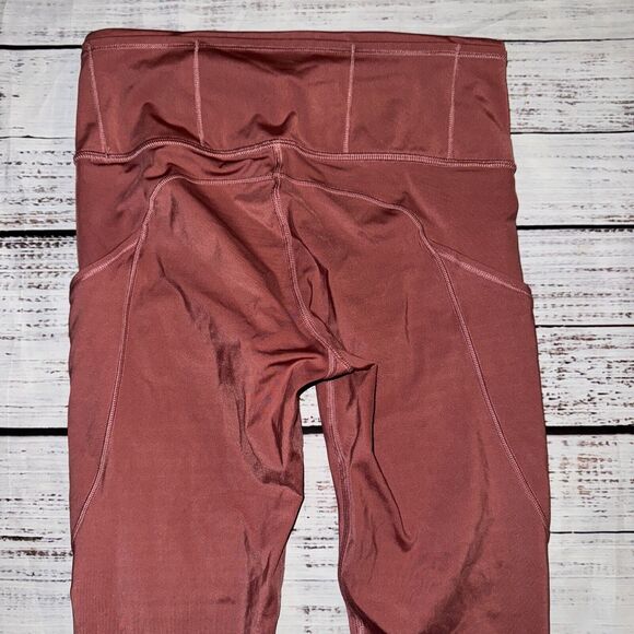 Lululemon Fast Free High Rise Tights 25" *Cool Cherry Tint Nulux Size 6 - Picture 5 of 7